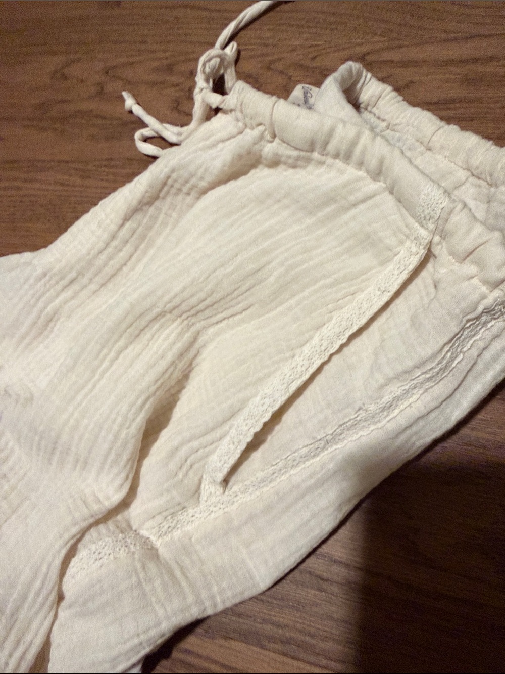 Universal Thread Cream Wide-Leg Drawstring Pants - Picture 3 of 3
